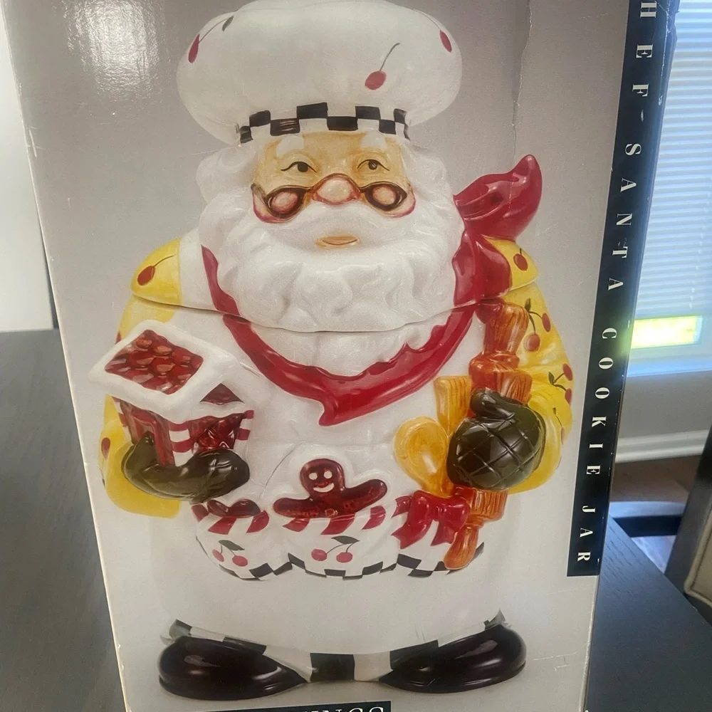 Chef Santa Claus Cookie Jar by Linens n Things